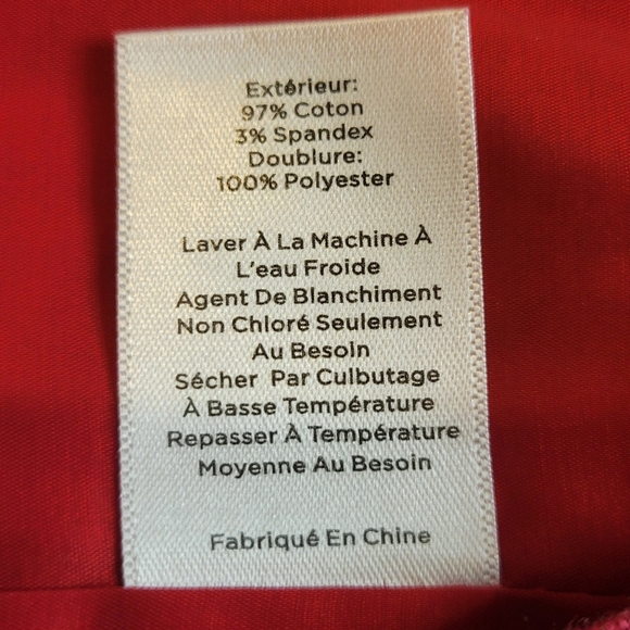 Talbots Red & Black Floral A-line Twill Skirt Size 10 - Picture 4 of 4